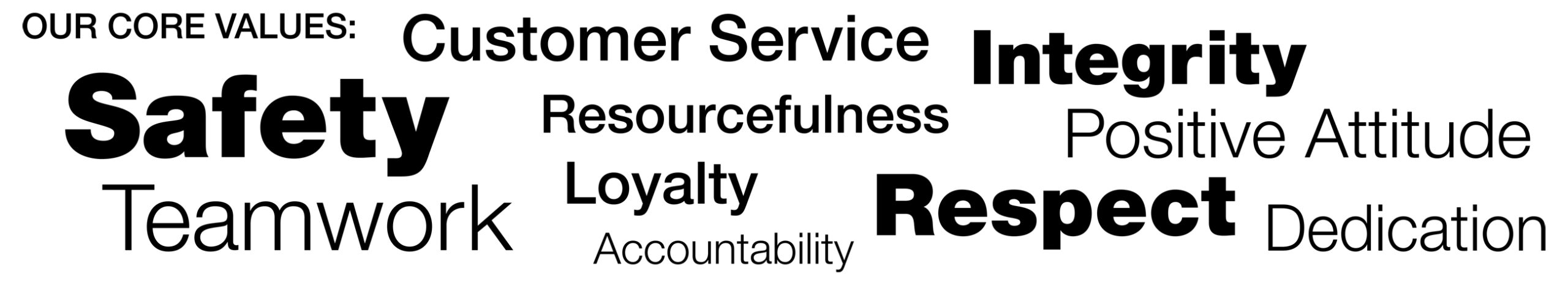 Print Pacific Western Transportation's Core Values